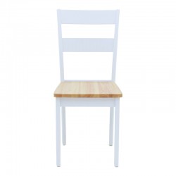 York chair pakoworld in white-natural shade 39.5x47.5x89cm York chair pakoworld in white-natural shade 39.5x47.5x89cm