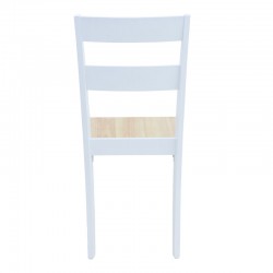 York chair pakoworld in white-natural shade 39.5x47.5x89cm York chair pakoworld in white-natural shade 39.5x47.5x89cm