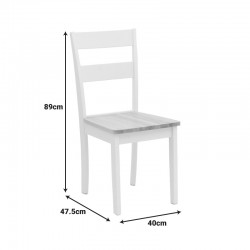York chair pakoworld in white-natural shade 39.5x47.5x89cm York chair pakoworld in white-natural shade 39.5x47.5x89cm