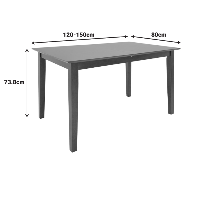 Mabor pakoworld extendable wood table in walnut color 120-150x80x73.8cm Mabor pakoworld extendable wood table in walnut color 120-150x80x73.8cm