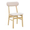 Καρέκλα Gaborn pakoworld σε φυσικό-μπεζ απόχρωση 47x47x81,5εκ