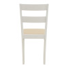 Καρέκλα Dallan pakoworld rubberwood λευκό 40x47.5x89εκ