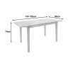 Extendable table Country pakoworld rubberwood in natural shade 120-150x80x74cm