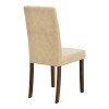 Chair Zeben pakoworld antique ecru fabric with walnut rubberwood 43.5x55.5x93.5cm