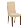 Chair Zeben pakoworld antique ecru fabric with walnut rubberwood 43.5x55.5x93.5cm
