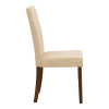 Chair Zeben pakoworld antique ecru fabric with walnut rubberwood 43.5x55.5x93.5cm