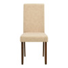 Chair Zeben pakoworld antique ecru fabric with walnut rubberwood 43.5x55.5x93.5cm