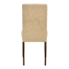 Chair Zeben pakoworld antique ecru fabric with walnut rubberwood 43.5x55.5x93.5cm