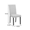 Chair Zeben pakoworld antique ecru fabric with walnut rubberwood 43.5x55.5x93.5cm
