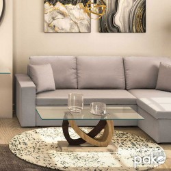 Masai pakoworld sonoma melamine coffee table - glass 120x60x43cm Masai pakoworld sonoma melamine coffee table - glass 120x60x43cm