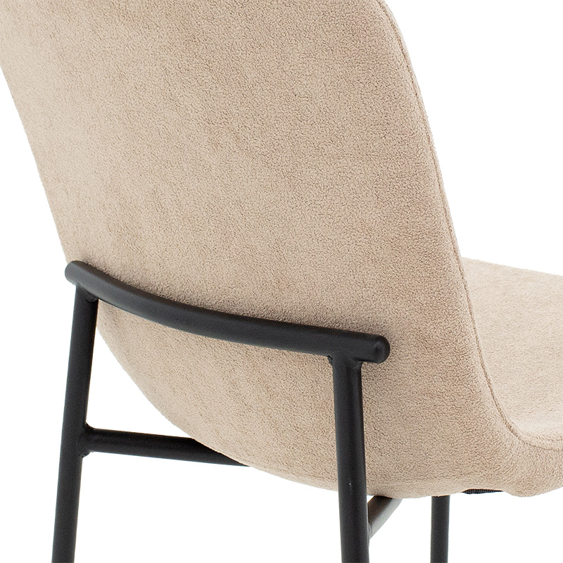 Gratify pakoworld chair fabric bouclé ecru-leg black Gratify pakoworld chair fabric bouclé ecru-leg black