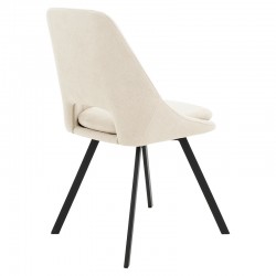 Initiate pakoworld chair bouclé fabric cream-leg black Initiate pakoworld chair bouclé fabric cream-leg black