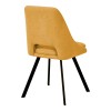 Chair Initiate pakoworld fabric yellow-black metal leg 48x57x85cm