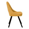 Chair Initiate pakoworld fabric yellow-black metal leg 48x57x85cm