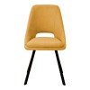 Chair Initiate pakoworld fabric yellow-black metal leg 48x57x85cm