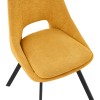 Chair Initiate pakoworld fabric yellow-black metal leg 48x57x85cm