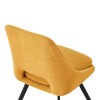 Chair Initiate pakoworld fabric yellow-black metal leg 48x57x85cm