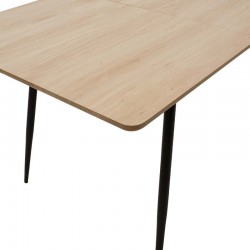 Τραπέζι Shazam pakoworld MDF επεκτεινόμενο χρώμα sonoma 120-160x80x76εκ