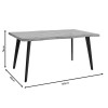 Dining table Velto pakoworld MDF sonoma160x90x76εκ