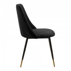 Chair Giselle pakoworld black velvet leg black-golden Chair Giselle pakoworld black velvet leg black-golden