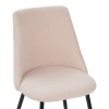 Giselle chair pakoworld bouclé fabric in beige shade 51x52x82cm