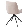 Καρέκλα περιστρεφόμενη Kadeira pakoworld ύφασμα μπεζ με μαύρα μεταλλικά πόδια 57.5x51x89