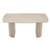 Τραπέζι Loosir pakoworld mdf-sandstone σε όψη τραβερτίνας 180x90x74εκ