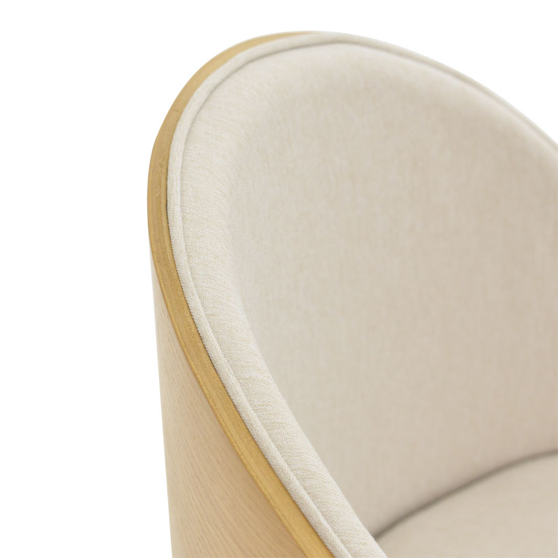 Chair Sarian pakoworld beige fabric-rubberwood natural leg 69,5x71x70.5cm Chair Sarian pakoworld beige fabric-rubberwood natural leg 69,5x71x70.5cm