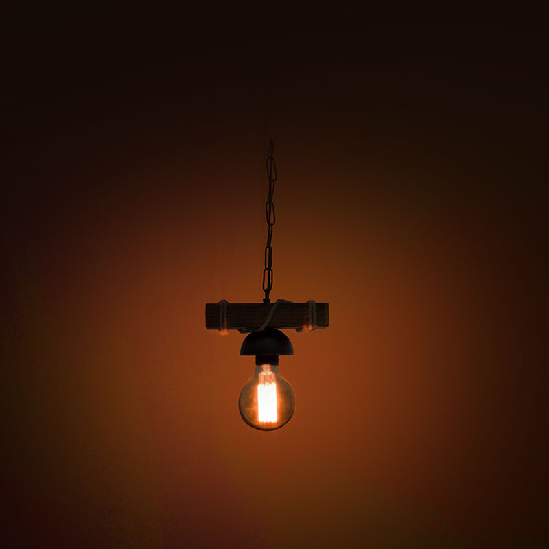 Ceiling light PWL-0107 pakoworld Ε27 in walnut-black color 20x8,5x52,5cm Ceiling light PWL-0107 pakoworld Ε27 in walnut-black color 20x8,5x52,5cm