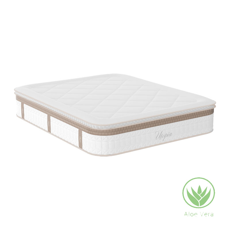 Στρώμα Utopia pakoworld pocket spring με ανώστρωμα aloe vera 30-32cm 160x200εκ