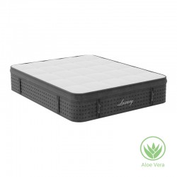 Στρώμα Luxury pakoworld pocket spring+gel memory foam+latex διπλής όψης aloe vera 34-36cm 150x200εκ