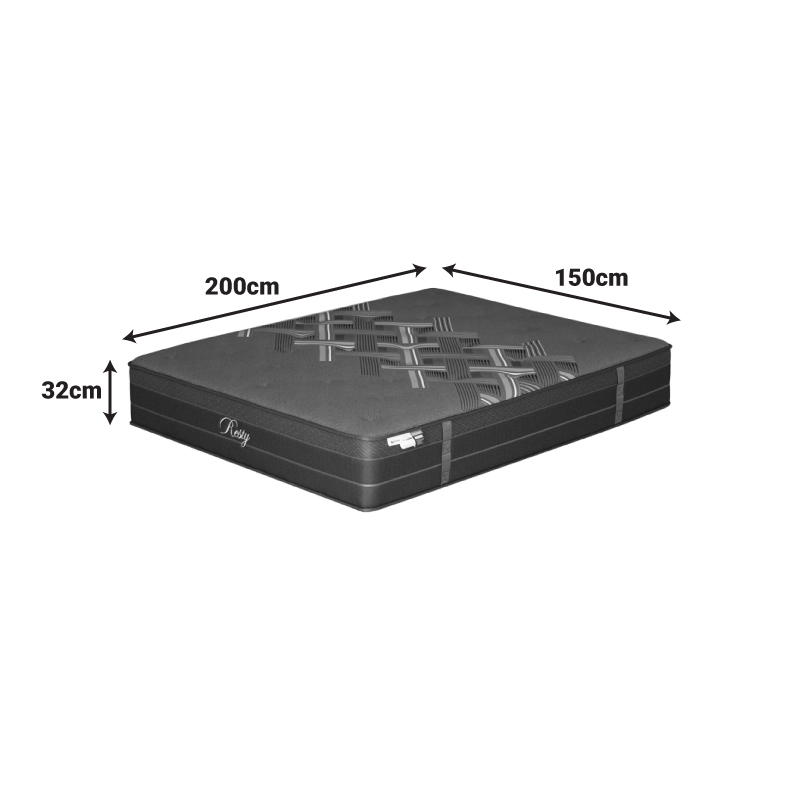 Resty Pakoworld single-sided pocket spring mattress with integrated euro top 32cm 150x200cm
