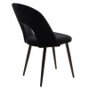 Chair Jonah pakoworld velvet black-black legs