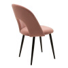 Chair Jonah pakoworld velvet pink-black legs