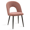 Chair Jonah pakoworld velvet pink-black legs