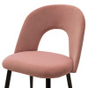 Chair Jonah pakoworld velvet pink-black legs