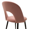 Chair Jonah pakoworld velvet pink-black legs