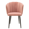 Καρέκλα Esme pakoworld βελούδο ροζ-μαύρο πόδι
