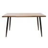 Τραπέζι Neve pakoworld MDF καρυδί-πόδι μεταλλικό μαύρο 140x80x75εκ