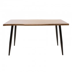 Dinning table neve pakoworld MDF walnut - metal black legs 140x80x75cm Dinning table neve pakoworld MDF walnut - metal black legs 140x80x75cm