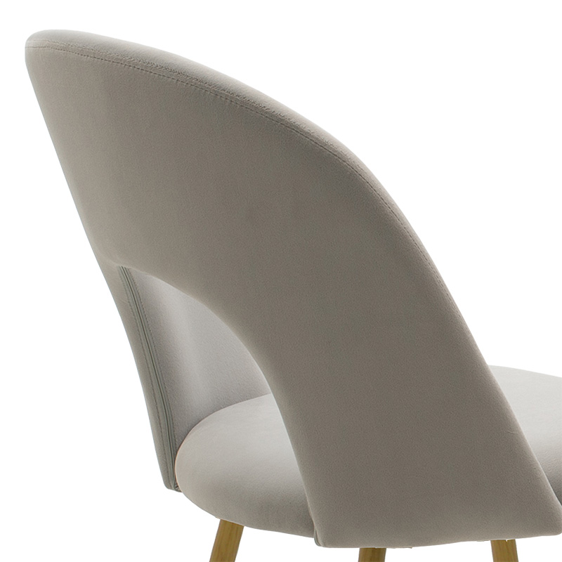 Chair Jonah pakoworld velvet grey-natural legs Chair Jonah pakoworld velvet grey-natural legs