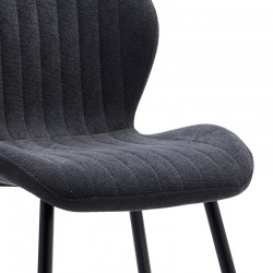 Chair Fersity pakoworld dark grey fabric-black metal leg 48x56.5x85.5cm Chair Fersity pakoworld dark grey fabric-black metal leg 48x56.5x85.5cm
