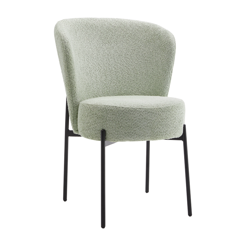 Chair Houlian pakoworld mint fabric-black metal leg 46x66x89cm Chair Houlian pakoworld mint fabric-black metal leg 46x66x89cm