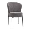 Καρέκλα Houlian pakoworld γκρι ύφασμα-πόδι μαύρο μέταλλο 44x66x89εκ