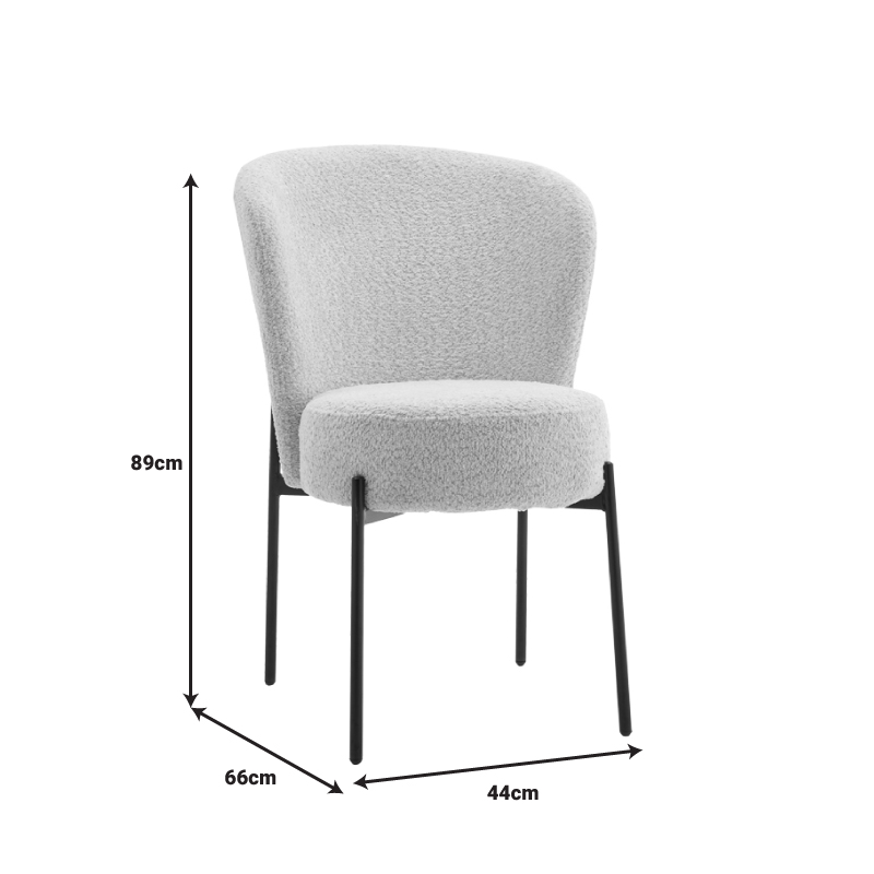 Chair Houlian pakoworld anthracite fabric-black metal leg 46x66x89cm Chair Houlian pakoworld anthracite fabric-black metal leg 46x66x89cm