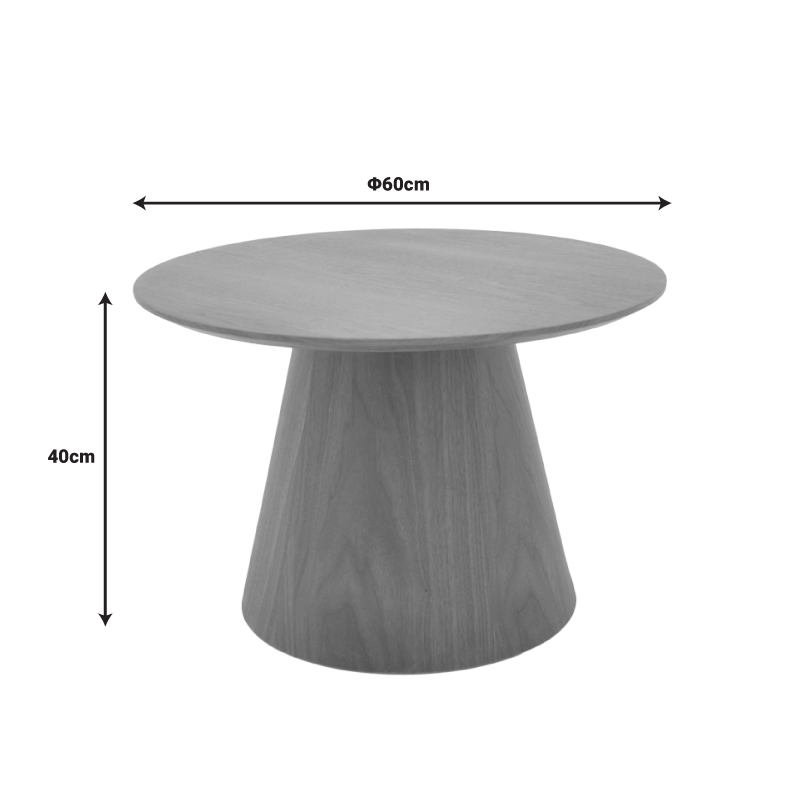 Coffee table Kayano pakoworld walnut mdf D40x60cm Coffee table Kayano pakoworld walnut mdf D40x60cm