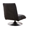 Rotating armchair Remona pakoworld dark grey fabric-black metal 63x80x80εκ