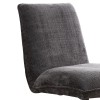 Rotating armchair Remona pakoworld dark grey fabric-black metal 63x80x80εκ
