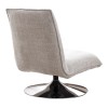 Rotating armchair Remona pakoworld cream fabric-chrome legs 63x80x80εκ