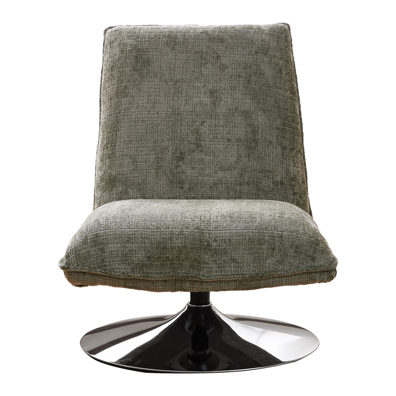 Rotating chair Remona pakoworld green fabric-chrome legs 63x80x80εκ Rotating chair Remona pakoworld green fabric-chrome legs 63x80x80εκ
